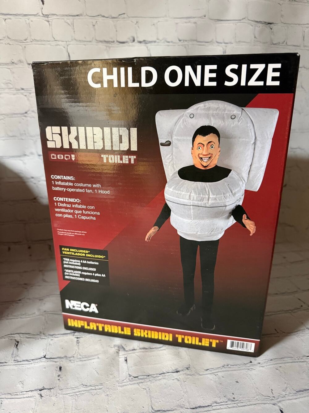 NECA Skibidi Toilet Inflatable Costume Child One Size
